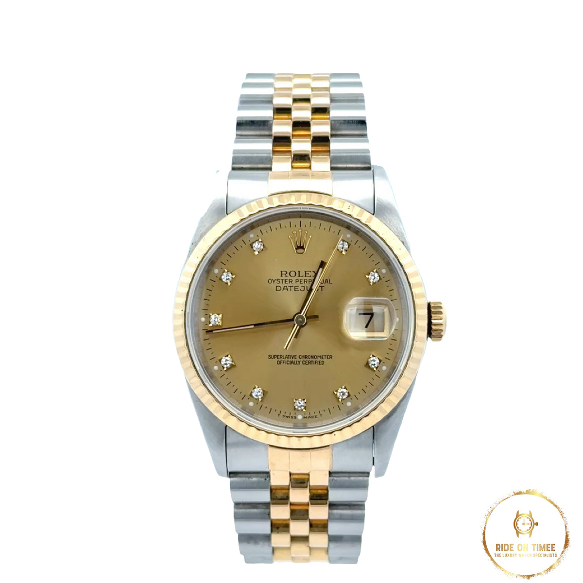 Rolex Datejust 36mm Factory Champagne Diamond Dial ‘16233’