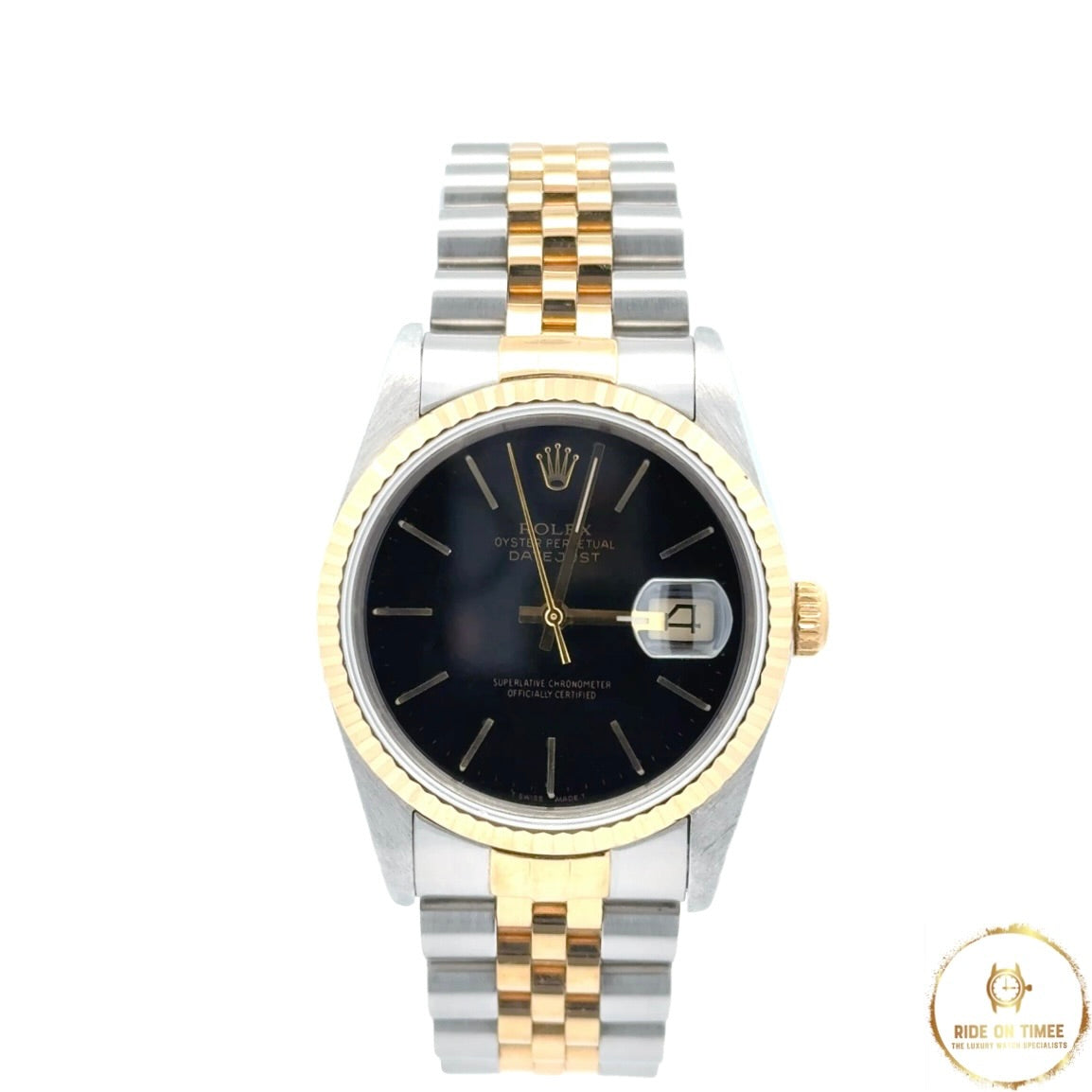 Rolex Datejust 36 Factory Black Baton Dial ‘16233’