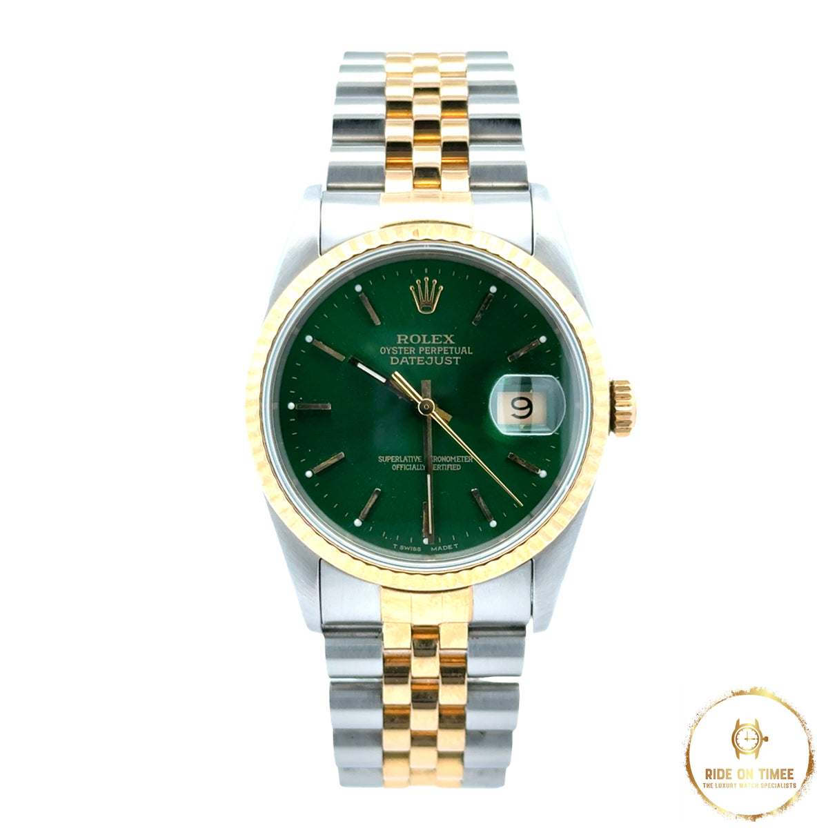 Rolex Datejust 36 Factory Green Baton Dial ‘16233’