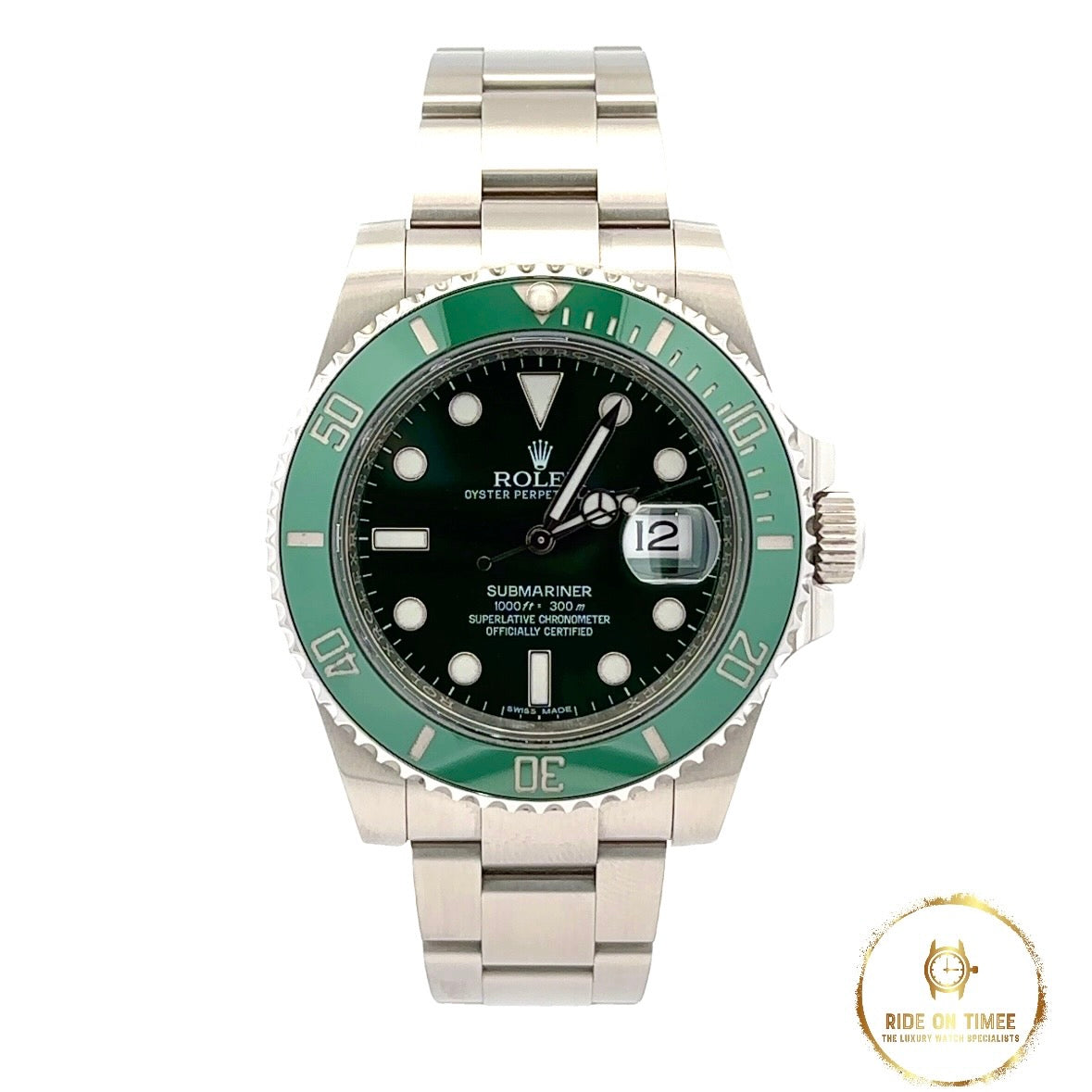 Rolex Submariner Date Discontinued 116610LV ‘Hulk’ - Ride On Timee