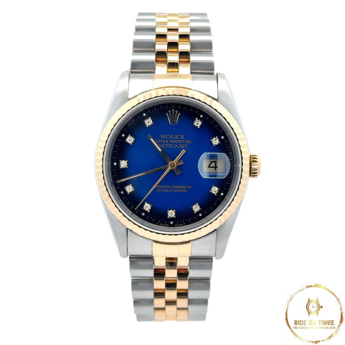 Rolex Datejust 36 Factory Blue Vignette Diamond Dial ‘16233’