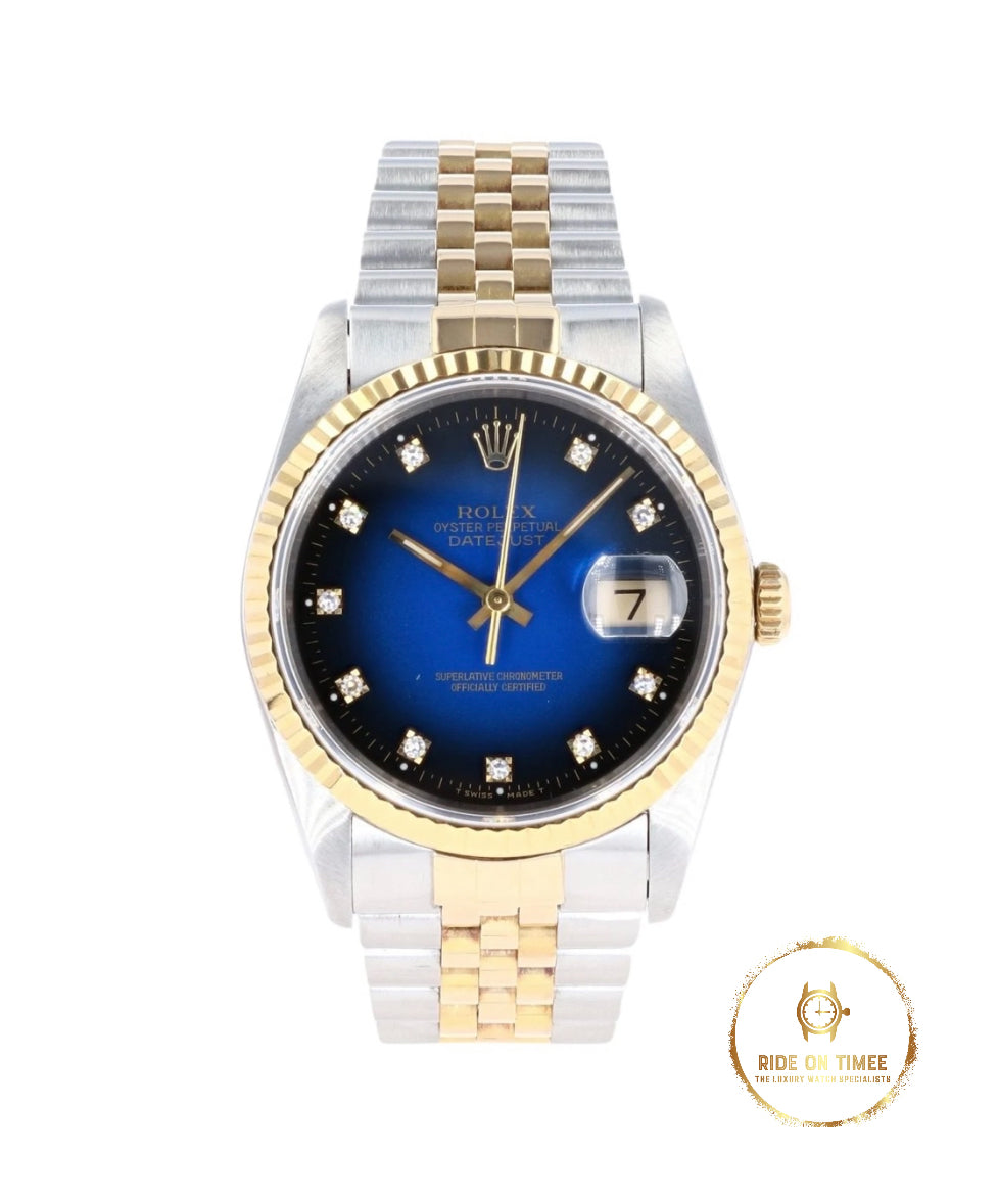 Rolex Datejust 36 Blue Vignette Diamond Dial