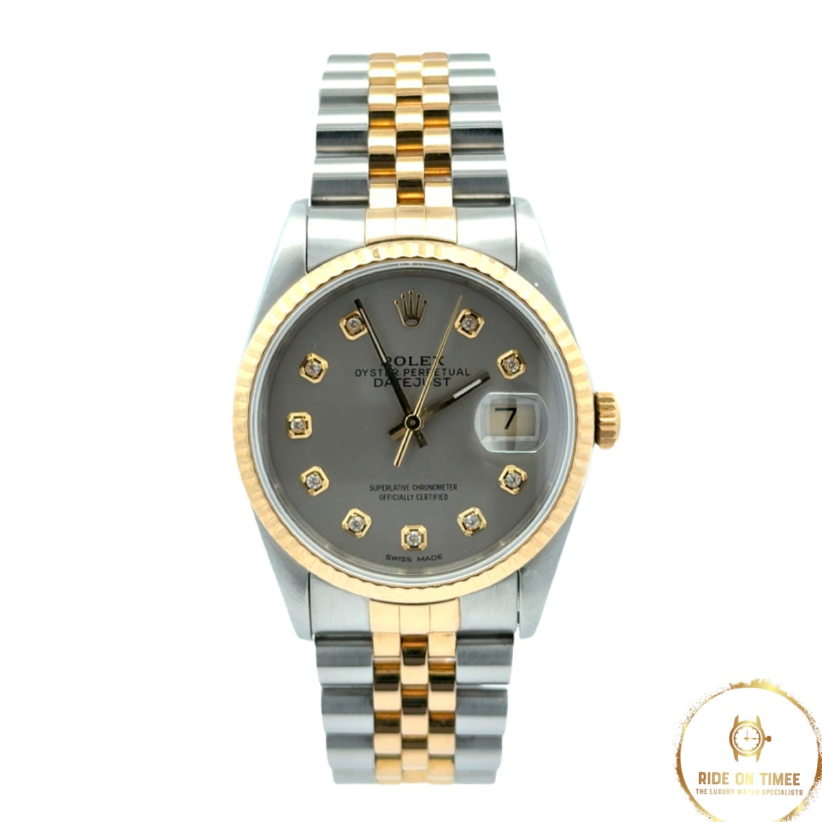 Rolex Datejust 36 Custom Grey Diamond Dial ‘16233’