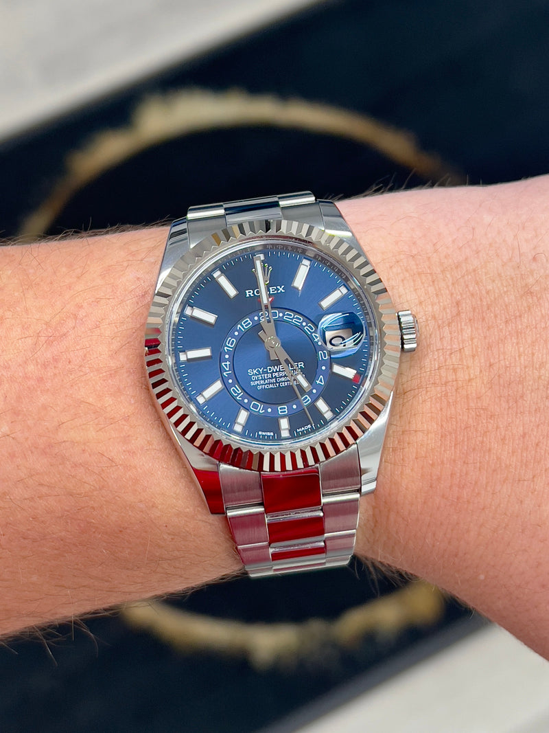 Rolex Sky-Dweller 42 Factory Blue Dial ‘326934’ - Ride On Timee