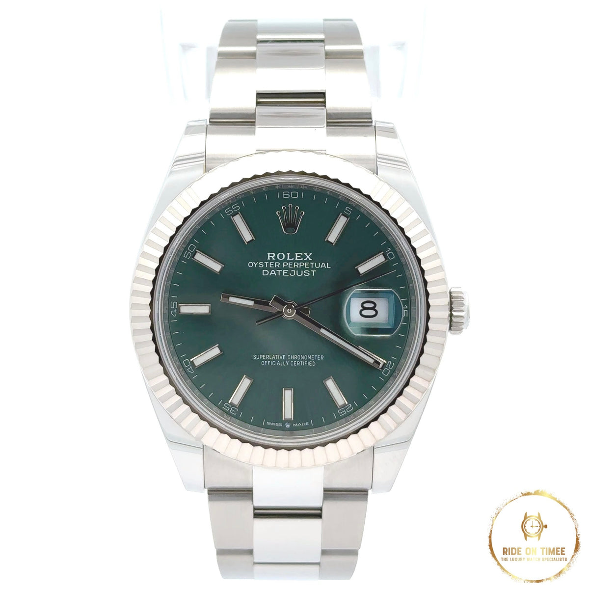 Rolex Datejust 41 Factory Mint Green Dial ‘126334’ - Ride On Timee