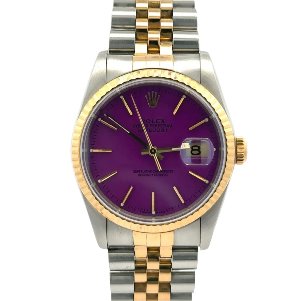 Rolex Datejust 36 Refinished Purple Baton Dial