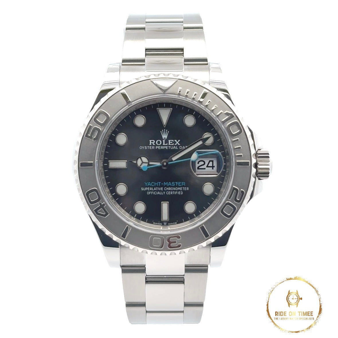 Yachtmaster dark 2024 rhodium