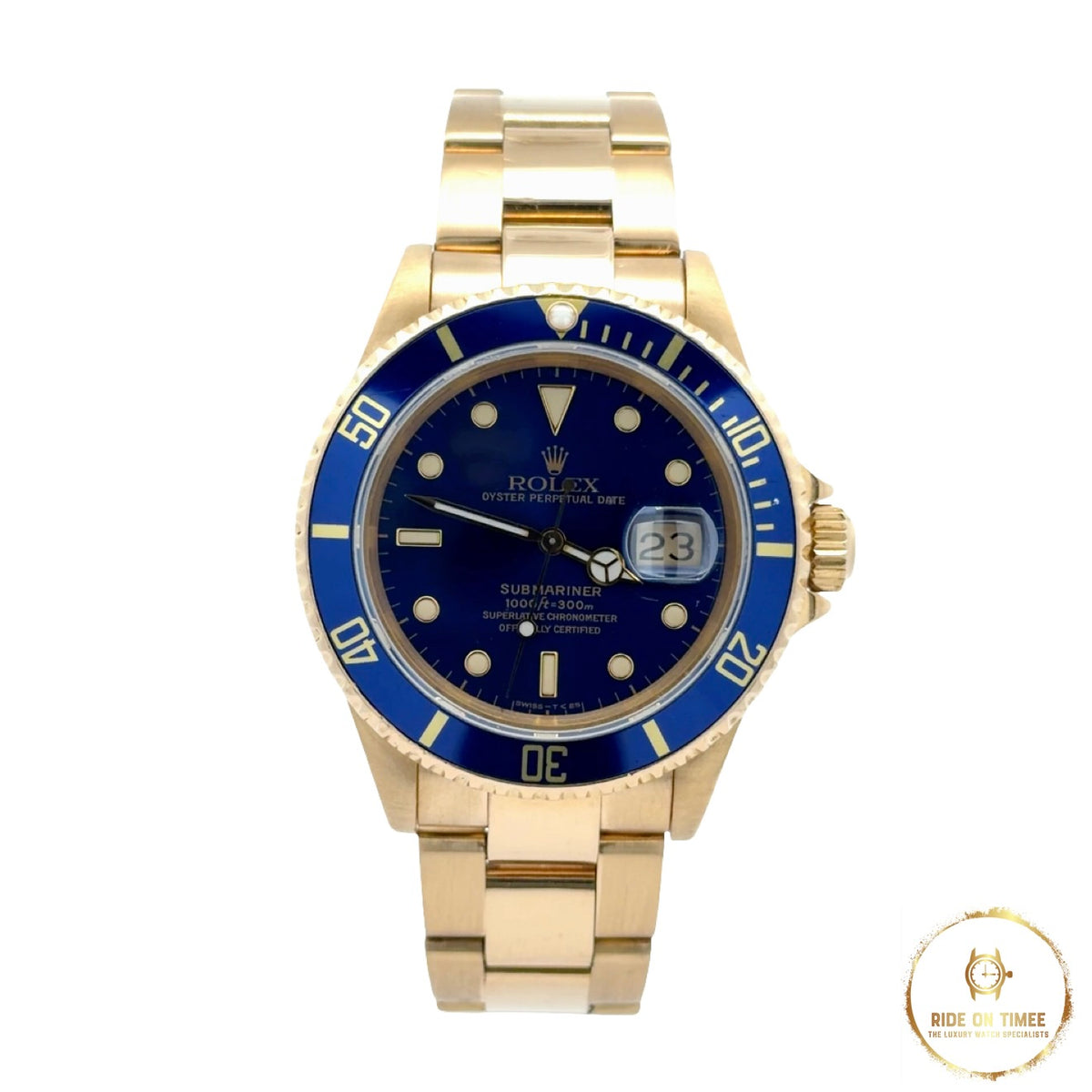 Rolex Submariner Date 18K Yellow Gold Bluesy ‘16618LB’