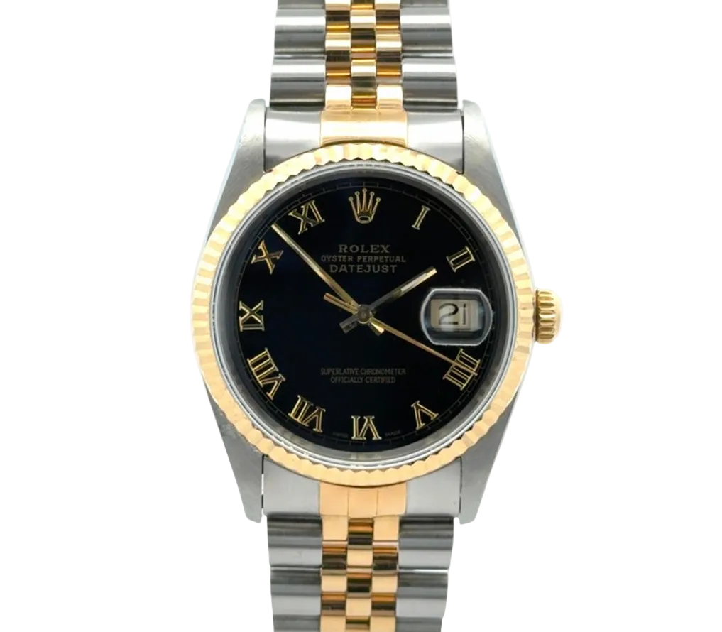 Rolex Datejust 36mm Custom Black Roman Dial ‘16233’