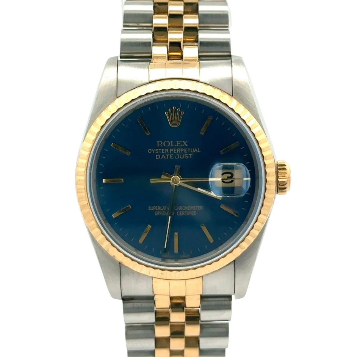 Rolex Datejust 36 Navy Blue Baton Dial ‘16233’