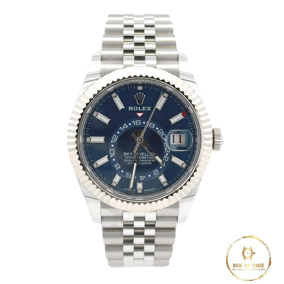 Rolex Sky-Dweller 42 Factory Blue Dial Jubilee ‘336934’ - Ride On Timee