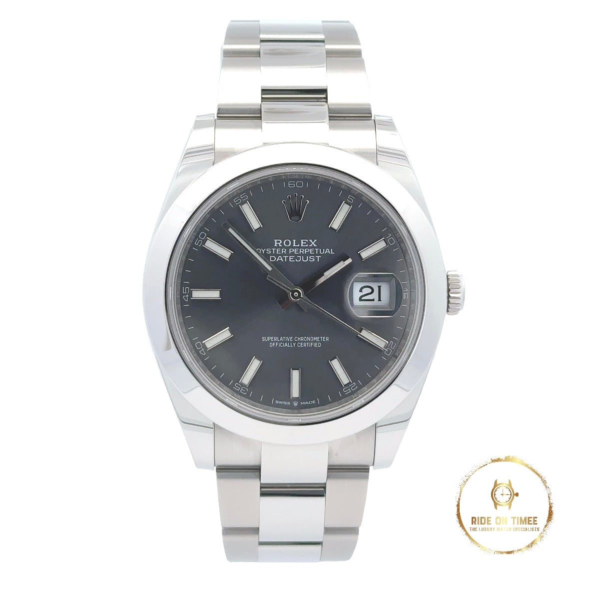 Rolex datejust 41 hot sale rhodium price