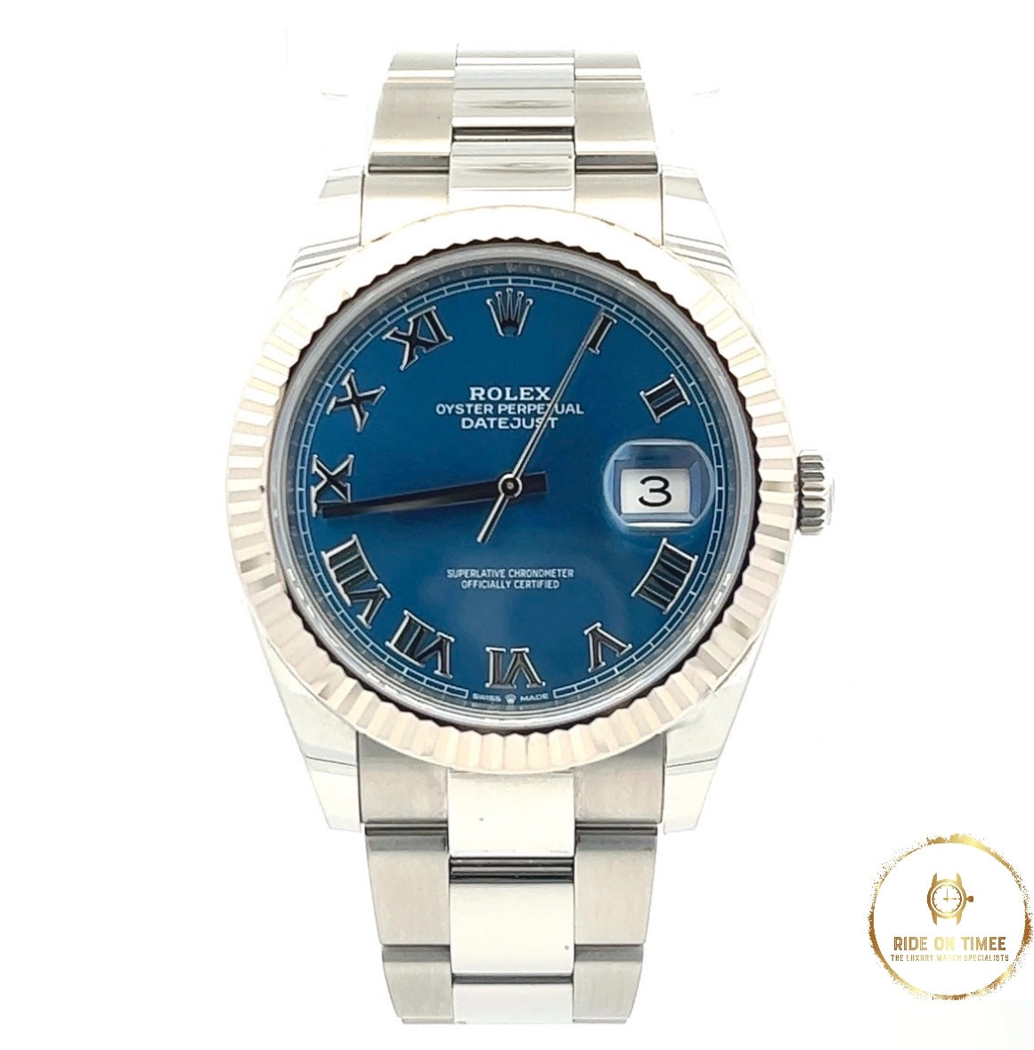 Rolex Datejust 41 Factory Azzuro Blue Dial ‘126334’ - Ride On Timee