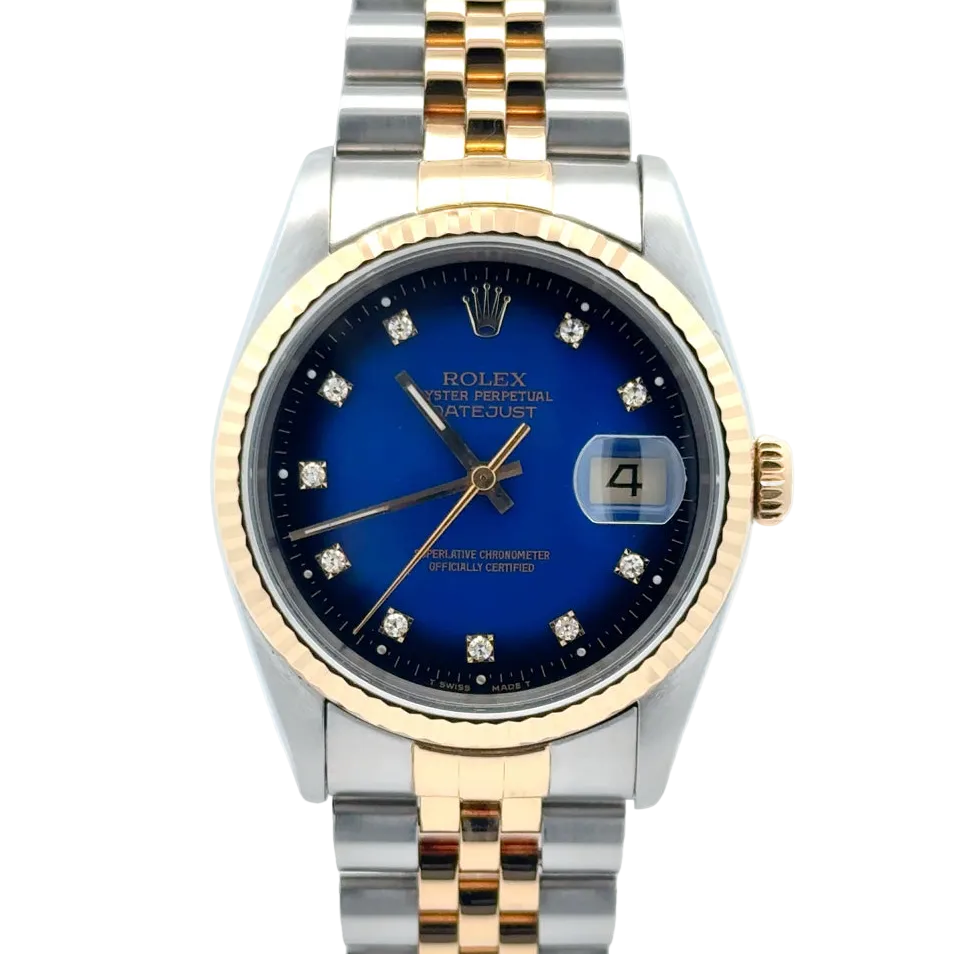 Rolex Datejust 36 Factory Blue Vignette Diamond Dial ‘16233’