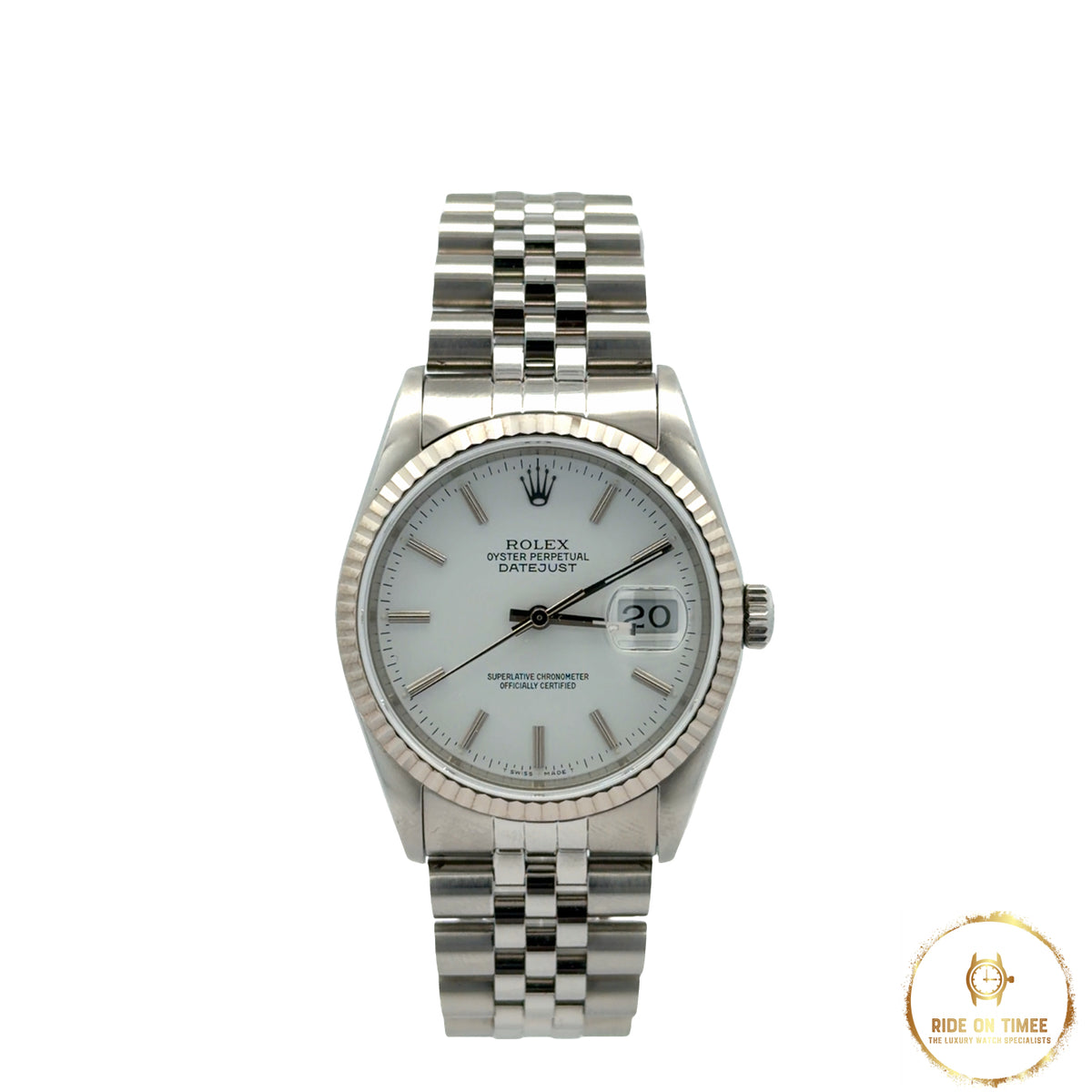 Rolex Datejust 36 Factory White Baton Dial ‘16234’