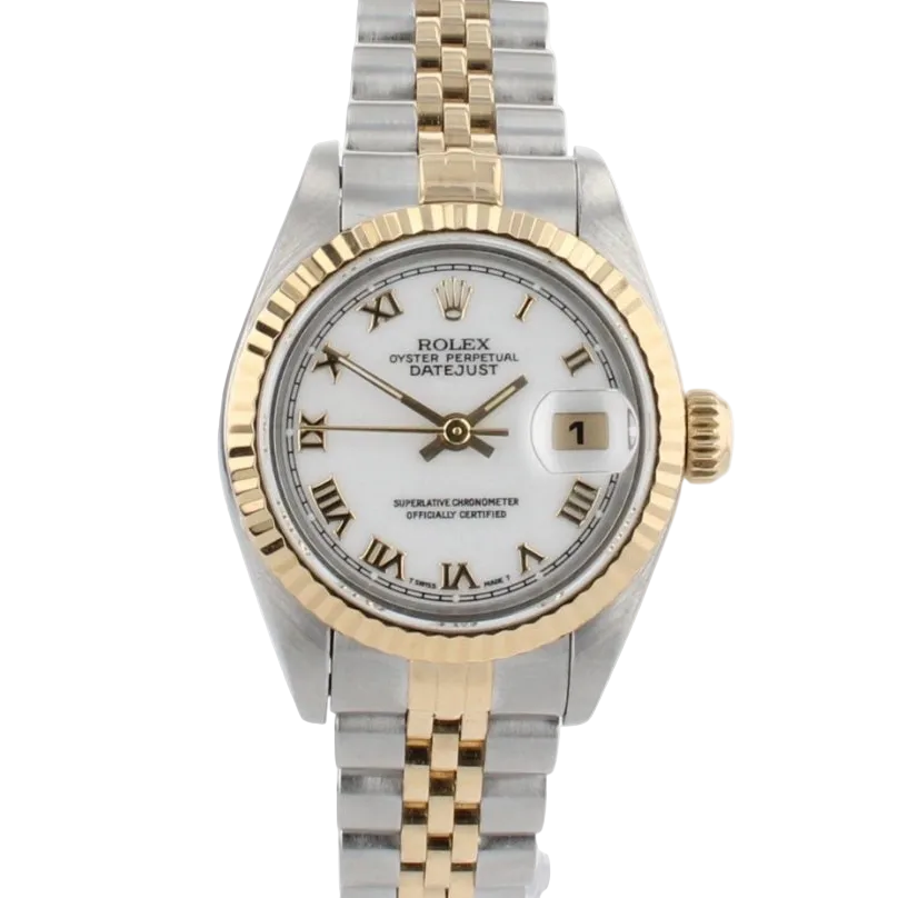 Ladies Rolex Datejust 26 Factory White Roman Dial ‘69173’