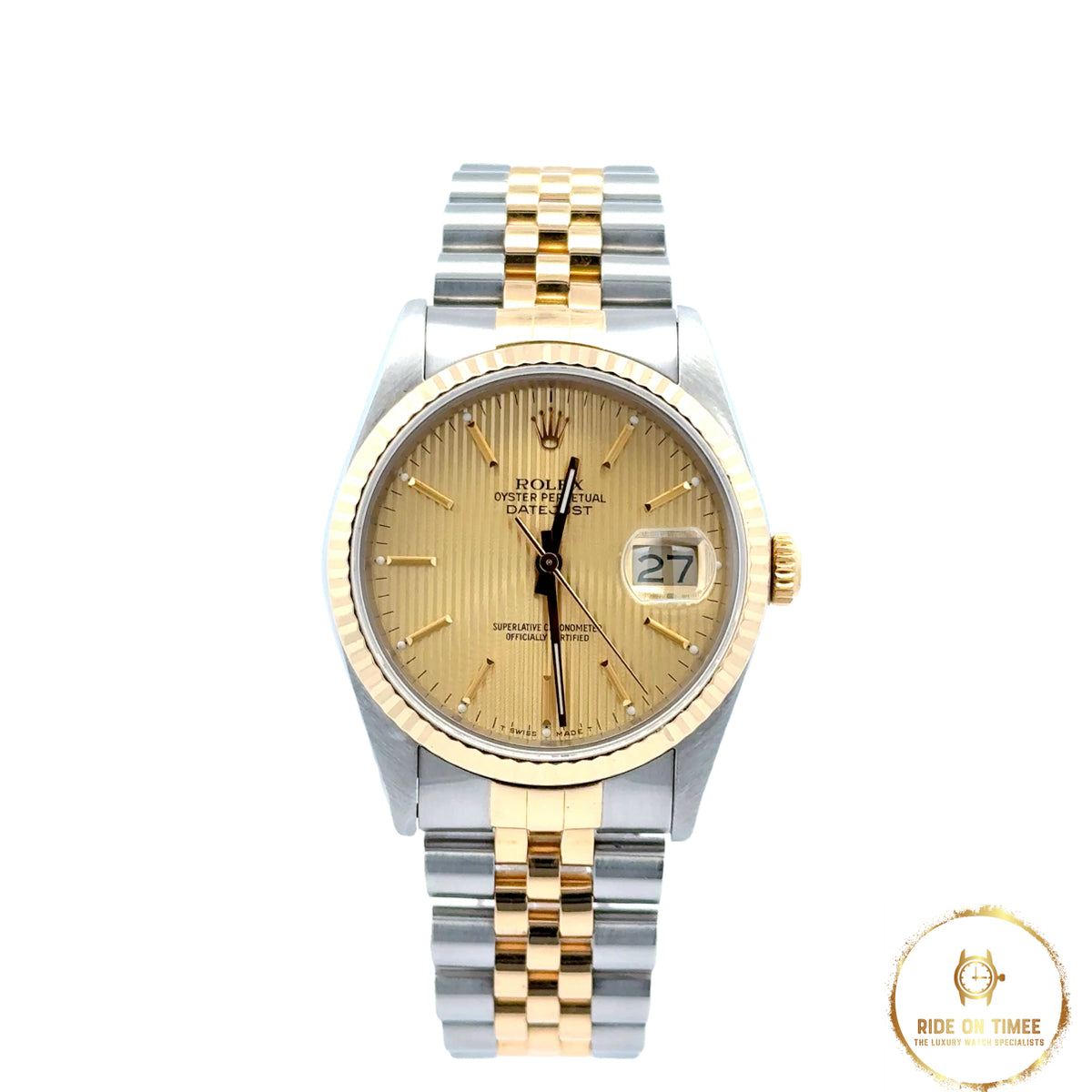 Rolex Datejust 36 Factory Champagne Tapestry Dial ‘16233’