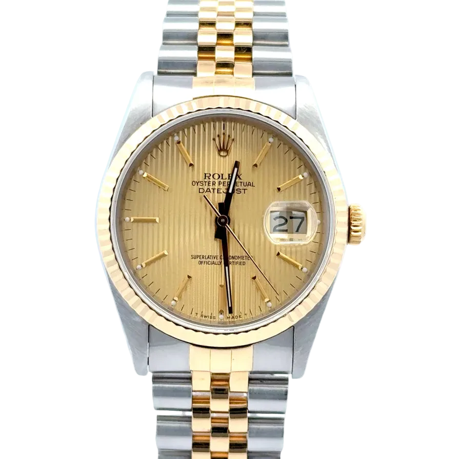 Rolex Datejust 36 Factory Champagne Tapestry Dial ‘16233’