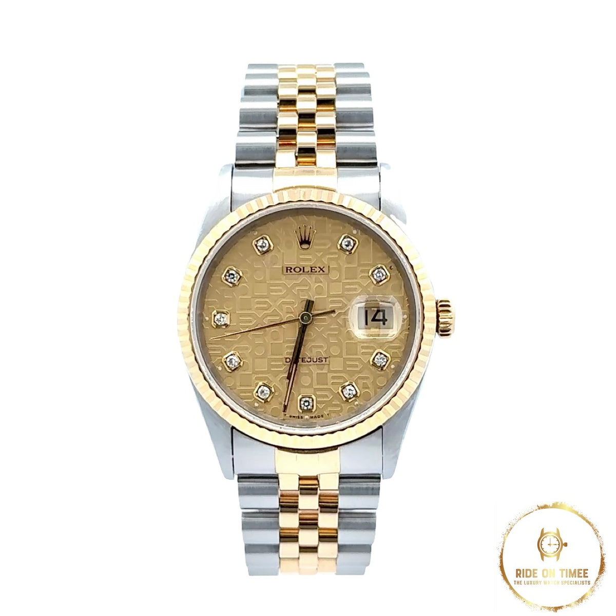 Rolex Datejust 36mm Factory Champagne Jubilee Diamond Dial ‘16233’