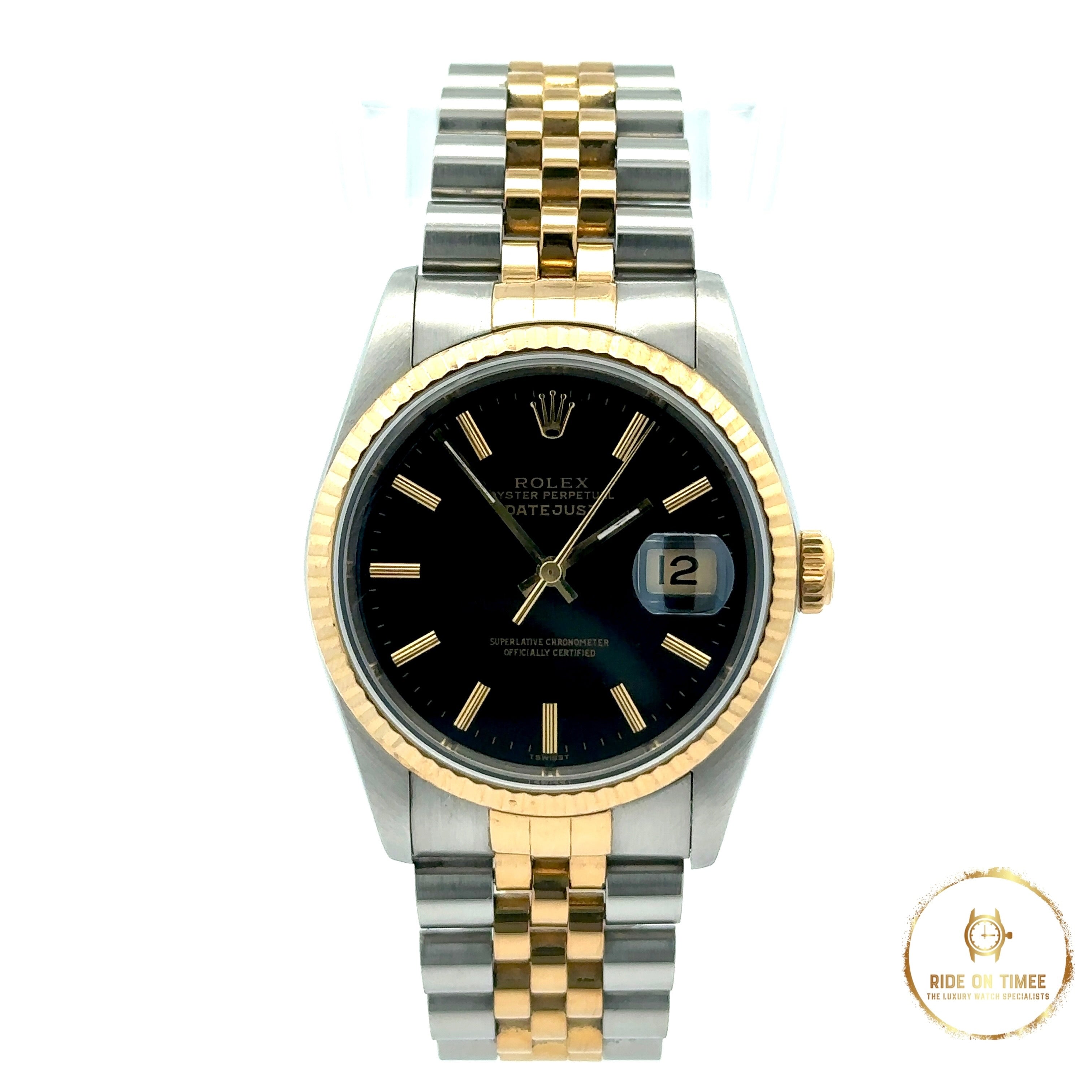 Silver sale black rolex