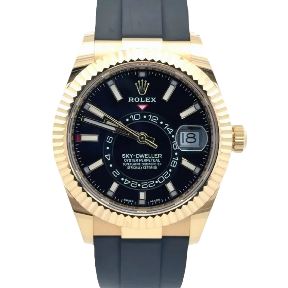 Rolex Sky-Dweller 18K Yellow Gold Oyster-flex Black Dial ‘326238’
