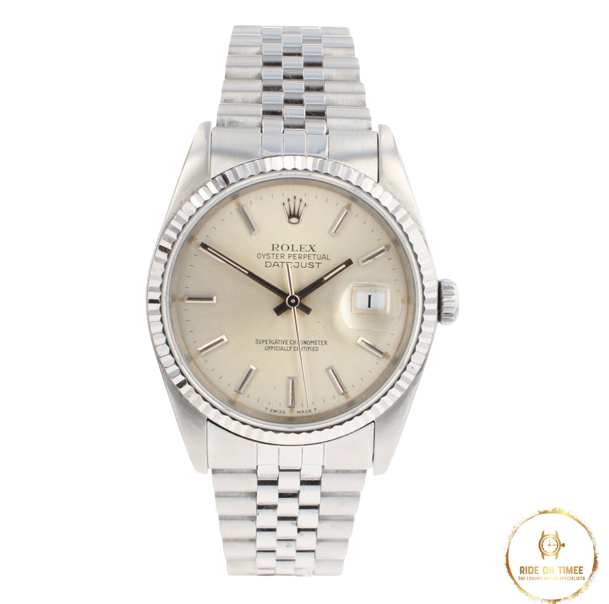 Rolex Datejust 36 Factory Silver Baton Dial ‘16234’