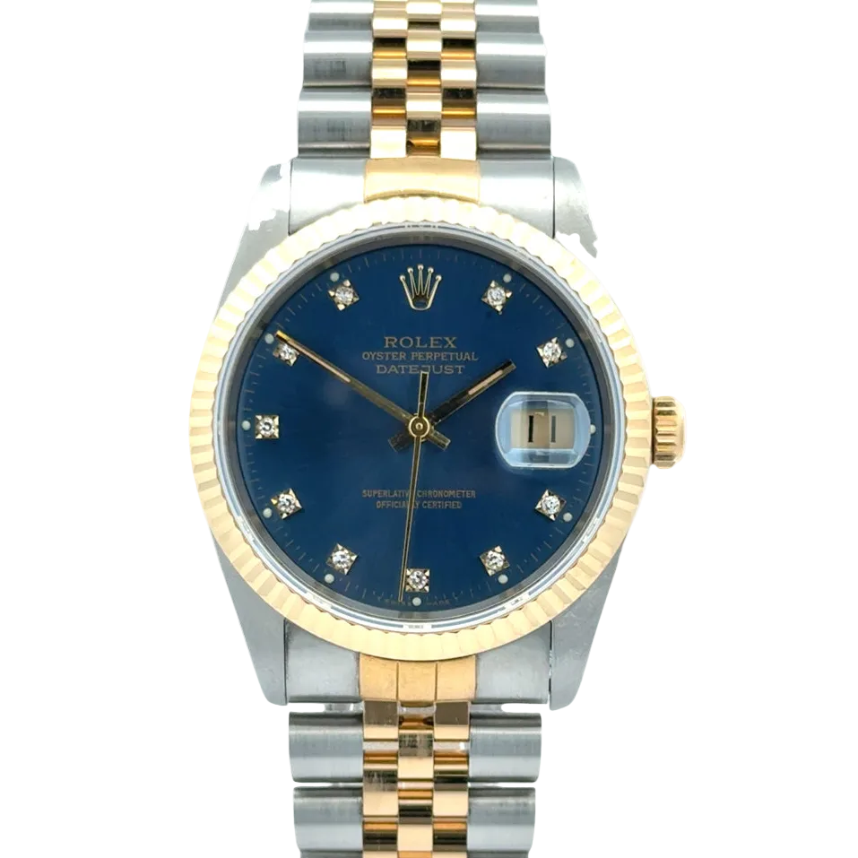 Rolex Datejust 36 Factory Blue Diamond Dial ‘16233’