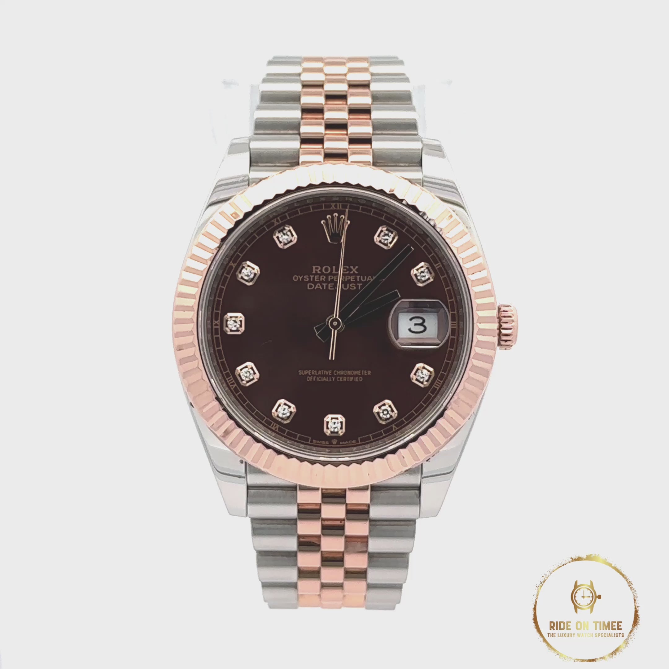 Rolex datejust 41 online rose gold