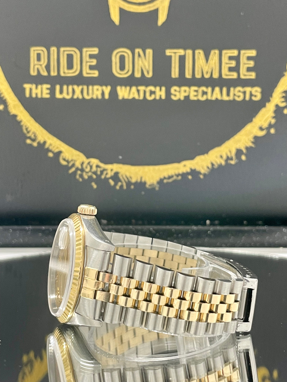 Rolex Datejust 36mm Factory Champagne Numeral Dial ‘16233’ - Ride On Timee